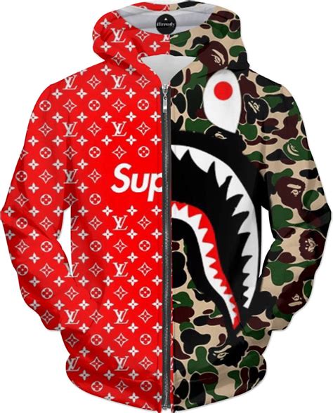 supreme x bape hoodie